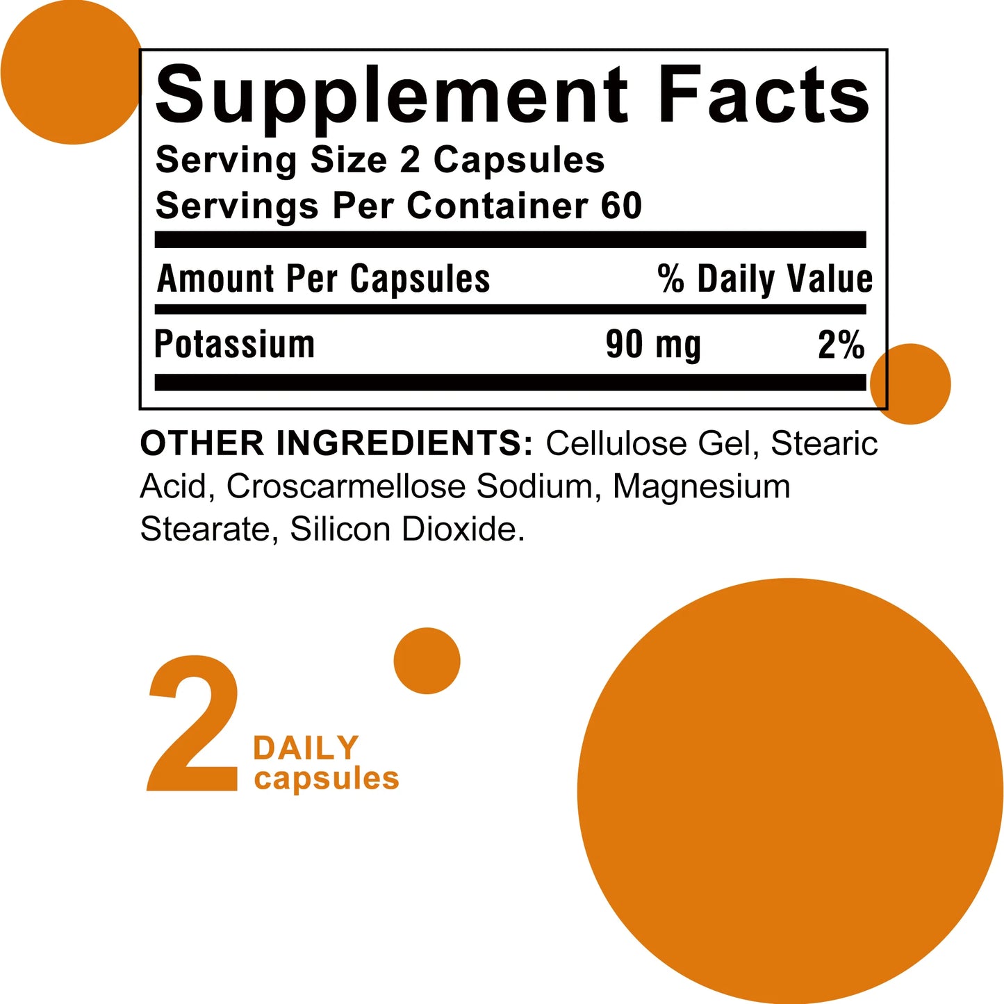 Potassium Gluconate - Increases Muscle Density and Supports Heart, Nerve and Muscle Function - 120 Capsules