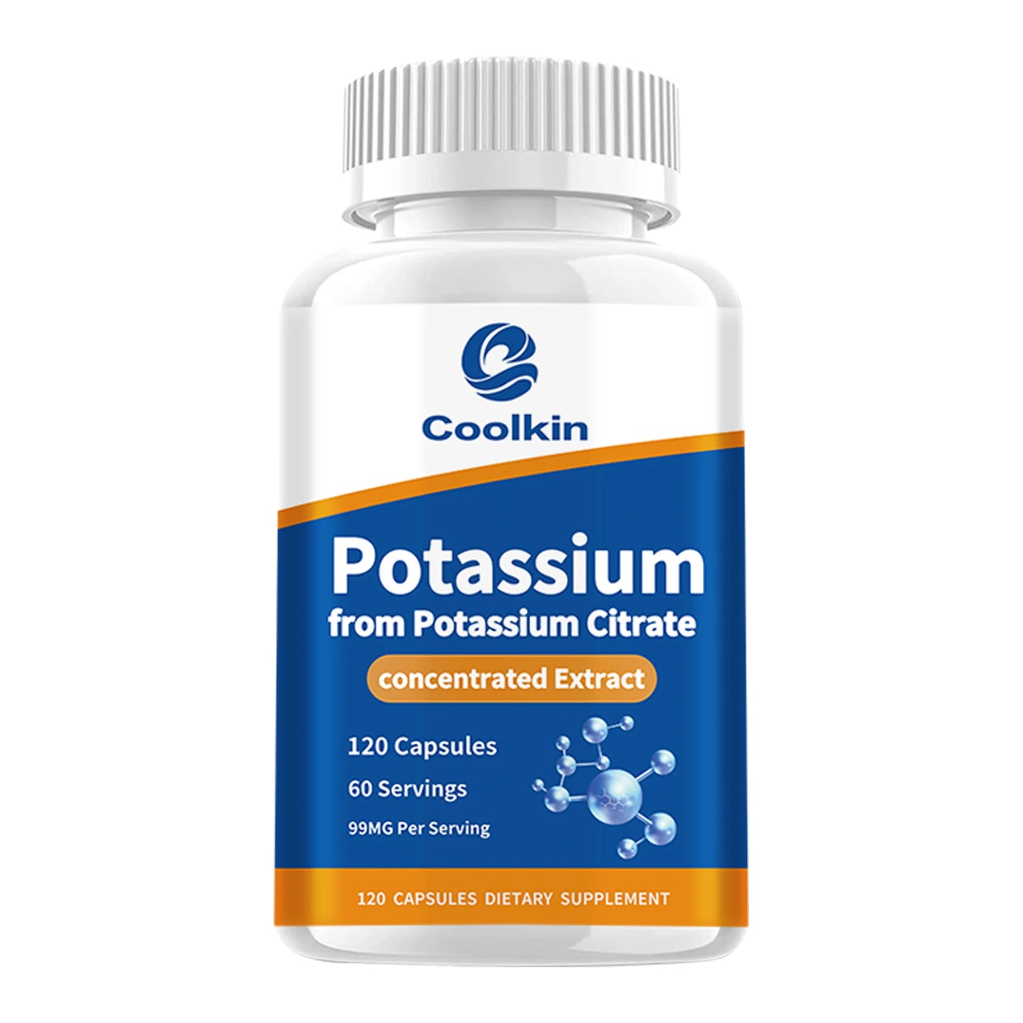 Potassium Citrate - Relieves Leg Cramps, Muscle, Bone and Heart Health - 120 Capsules