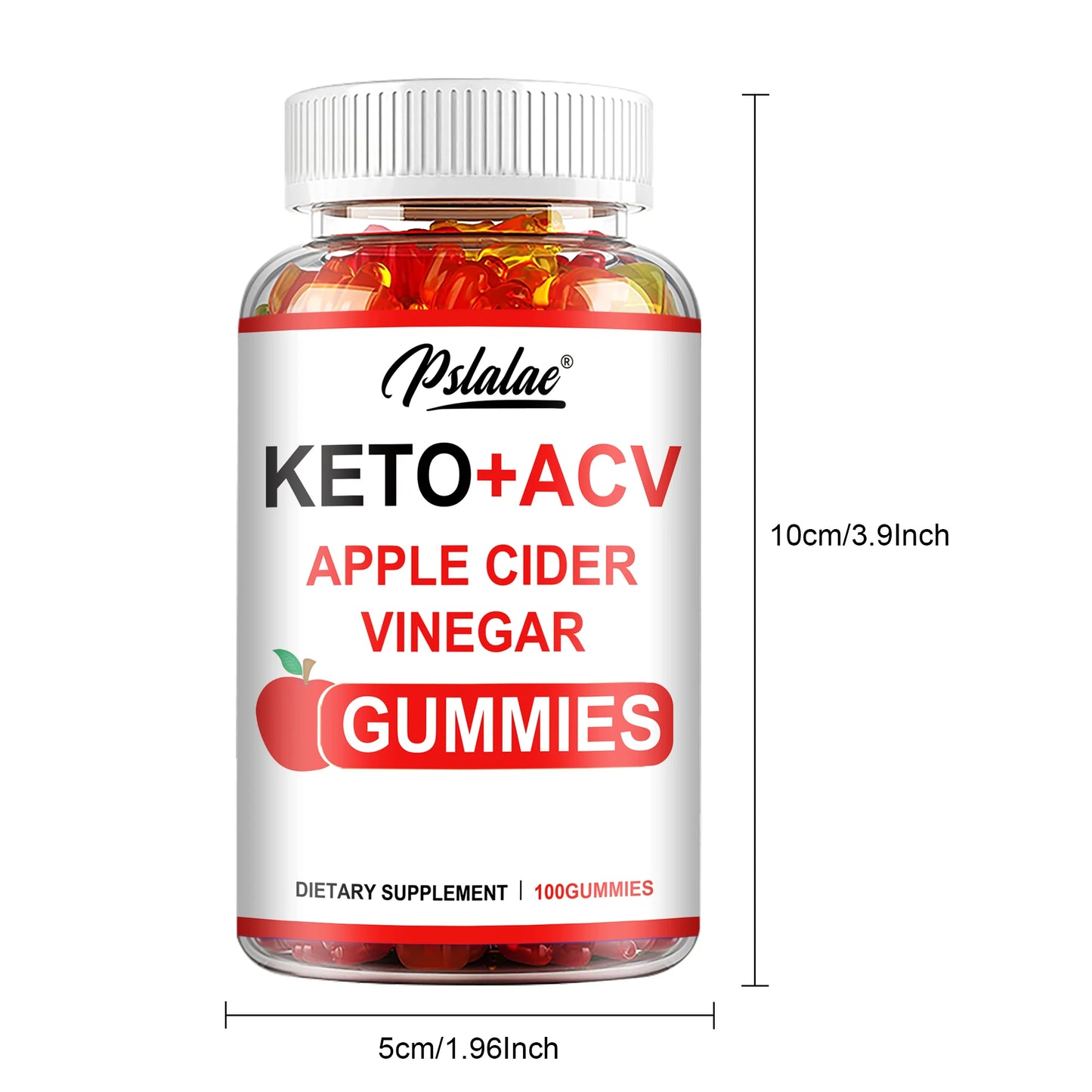 Keto + Acv Gummies - Natural Weight Loss, Heart Support, Hair, Skin, Nails, Weight Management Supplement - 100 Gummies